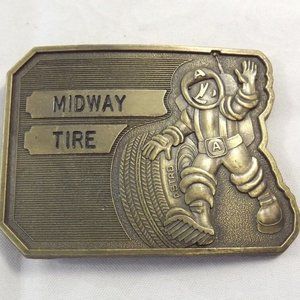 Midway Tire Astro Tire Man Belt Buckle